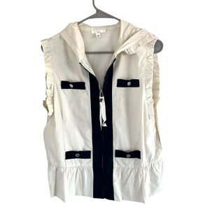 Cream and Black Sleeveless Vest, super cute!